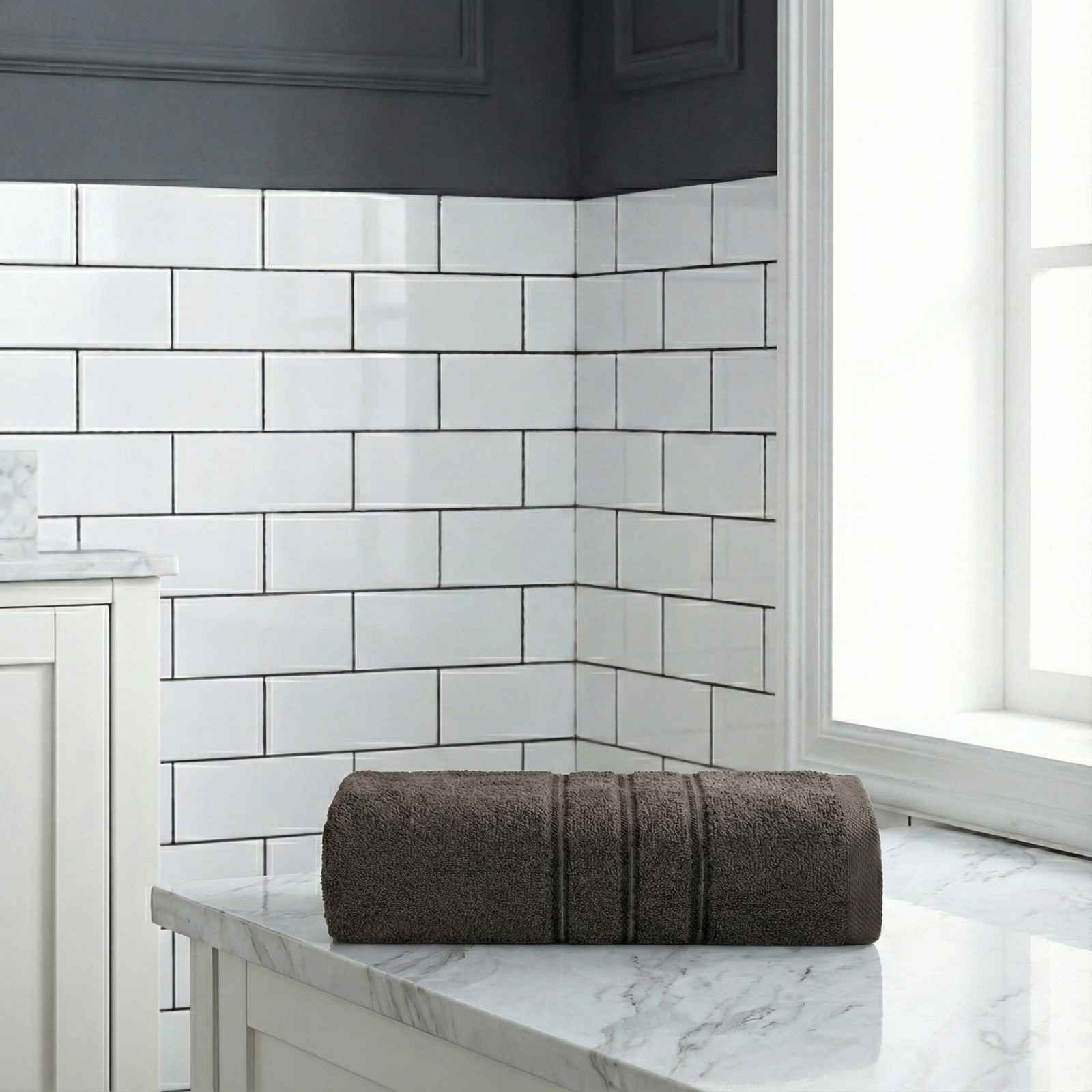 Charcoal 400 GSM Cotton Bath Towel – Plush & Quick Dry