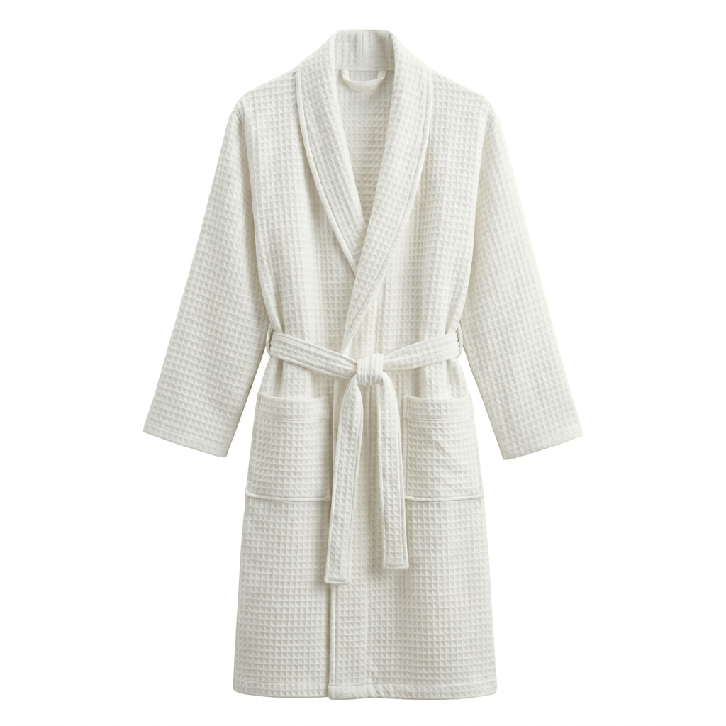 Comfortable Shawl Collar Waffle Robe