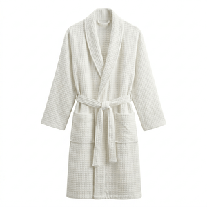Comfortable Shawl Collar Waffle Robe