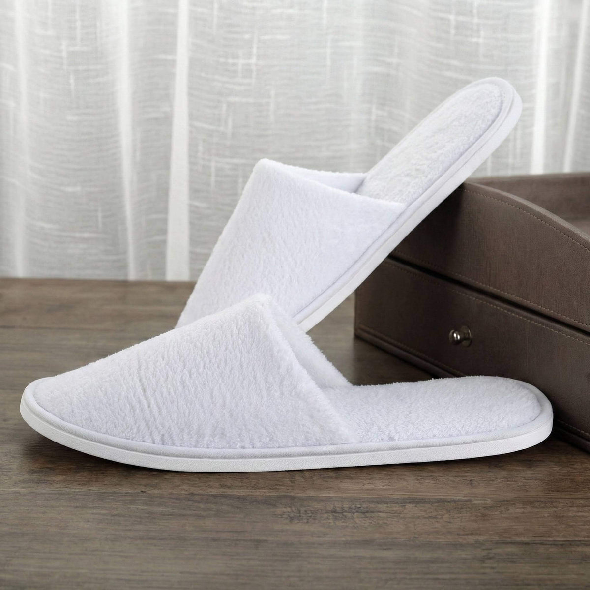 quick dry terry slippers for bathroom