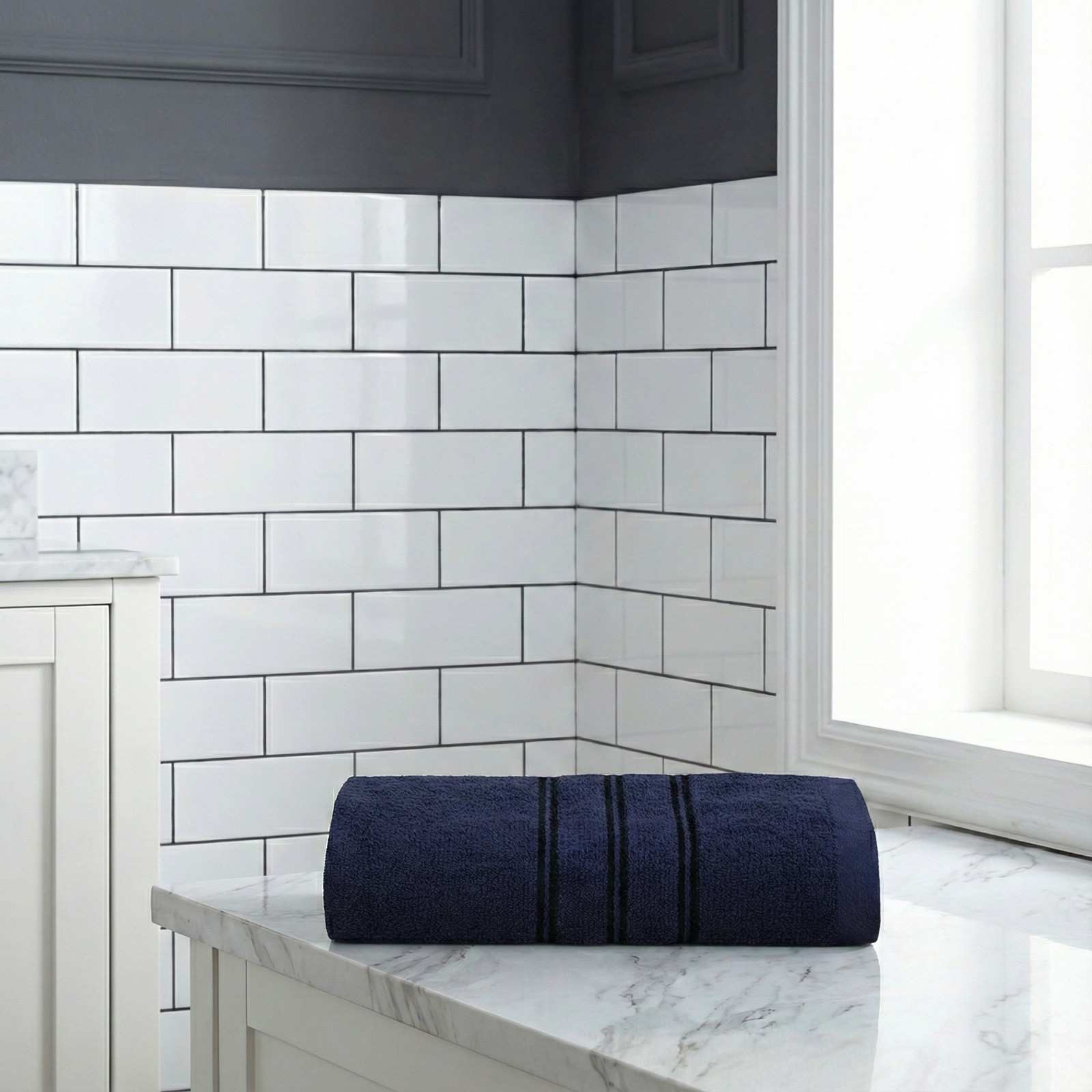 Navy Blue 400 GSM Cotton Bath Towel