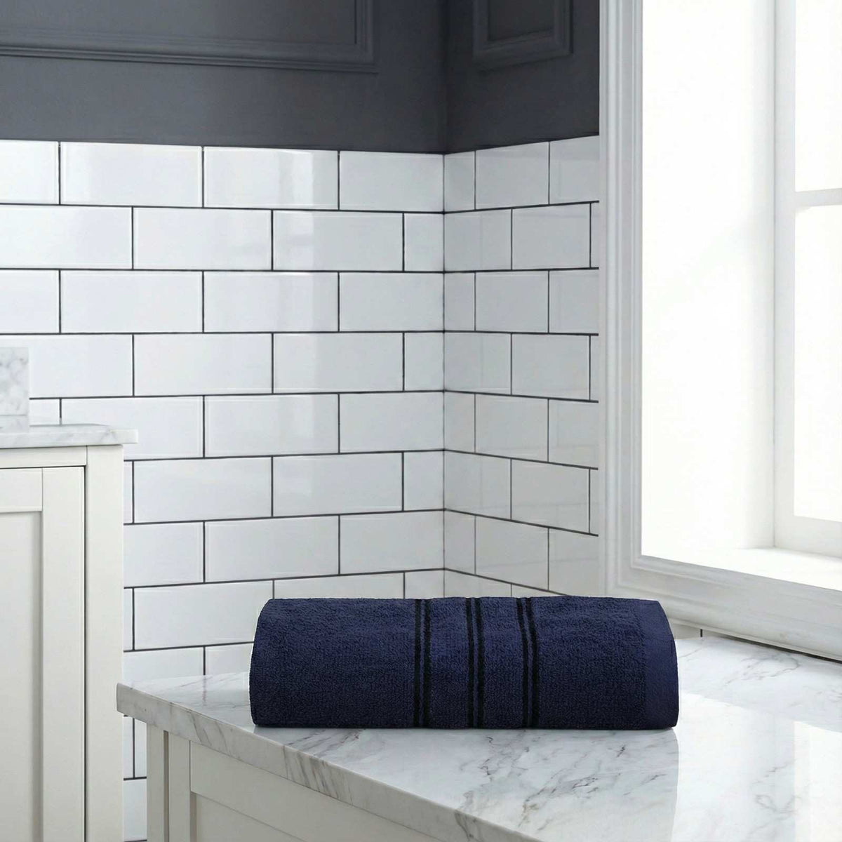 Navy Blue 400 GSM Cotton Bath Towel