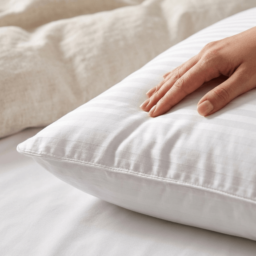 CVC stripe sateen pillow cover for bedding
